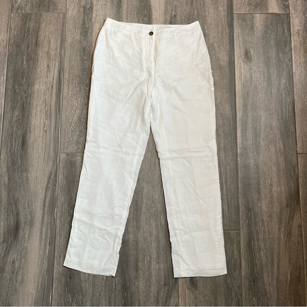 100% Linen Straight Leg Pants